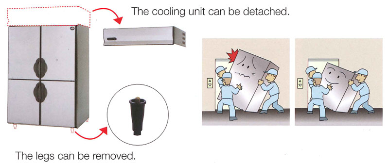 Reach In Refrigerators detachable cooling unit